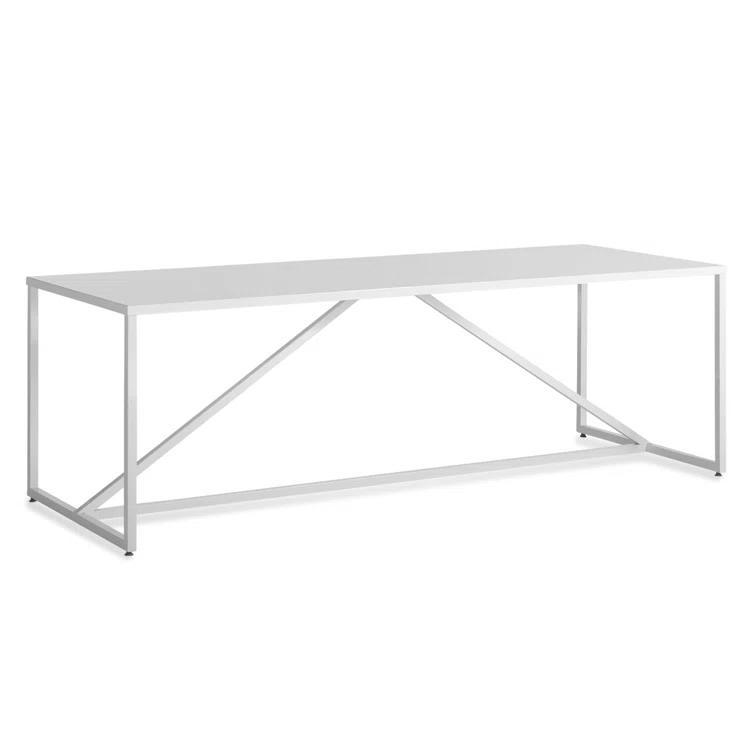 Strut Walnut Metal Base Dining Table