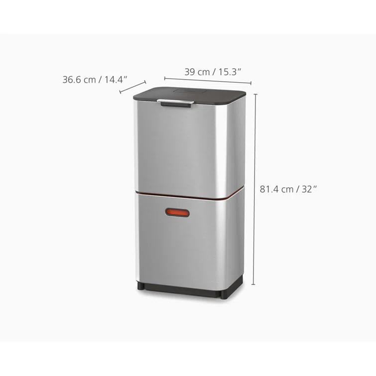 Joseph Joseph Totem Waste & Recycling Dual Kitchen Trash Can