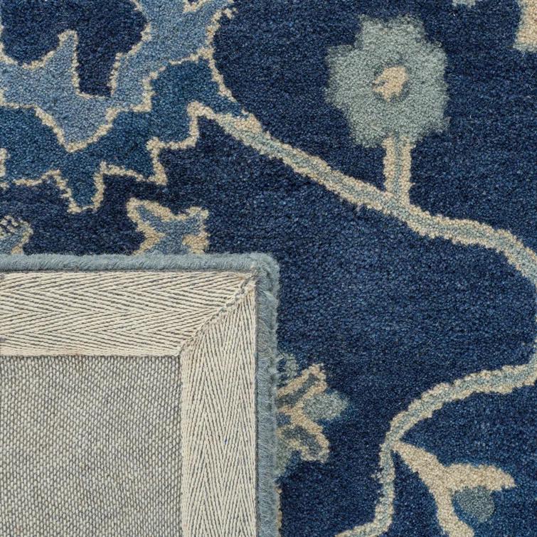 Lauren Ralph Lauren Lauren Ralph Lauren Hand Tufted Wool/Cotton Floral Rug in Blue/Ivory