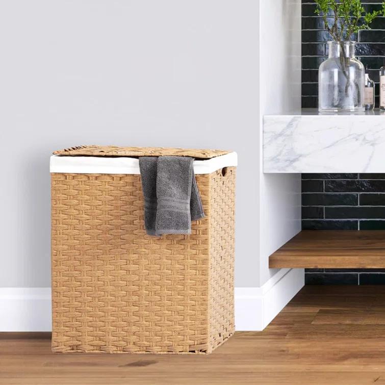 Handwoven Rectangle Laundry Hamper