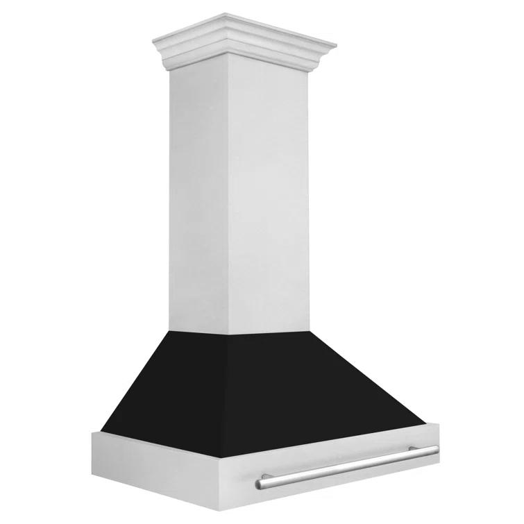 ZLINE ZLINE 36 in. Designer Series Satin Stainless Steel Convertible Vent Wall Mount Range Hood 8KBS-36