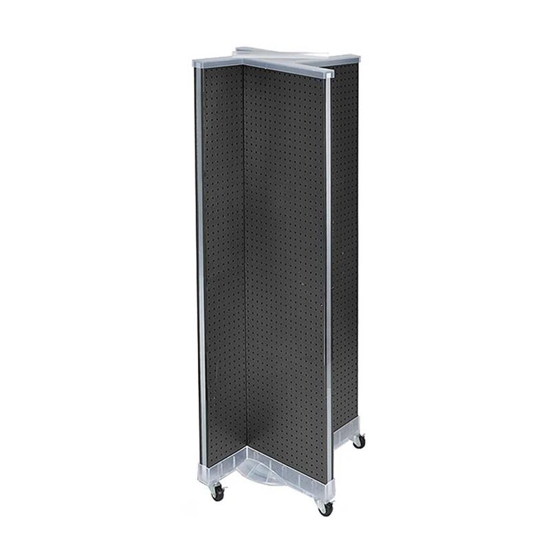 Azar Displays Pinwheel Pegboard Floor Display on Wheeled Base. Panel Size: 16"W x 60"H