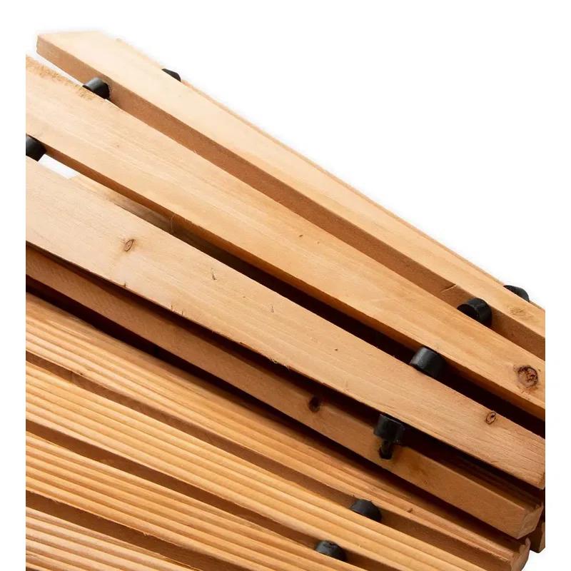 Plow & Hearth 4'L Roll-Out Curved Hardwood Pathway