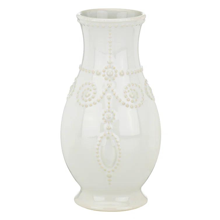 Lenox French Perle Giftware White 8" Fluted Vase