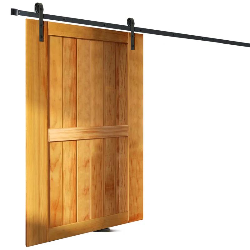 VEVOR Black Steel Single Door Barn Door Hardware Kit Standard Single
