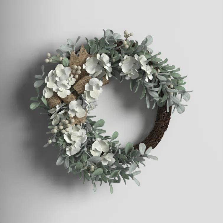 Kelly Clarkson Home 22 Inch Grapevine Hydrangea Wreath