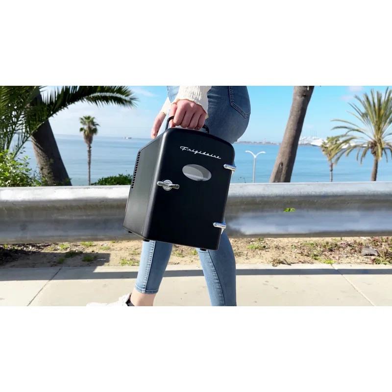 Frigidaire Retro Mini Fridge Cooler, Holds Up to 9 Cans, Portable Fridge for Car, Office, Bedroom, Dorm Room