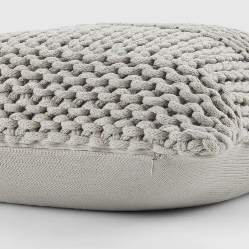 Becky Cameron Cozy Chunky Knit Acrylic Decor Throw Pillow