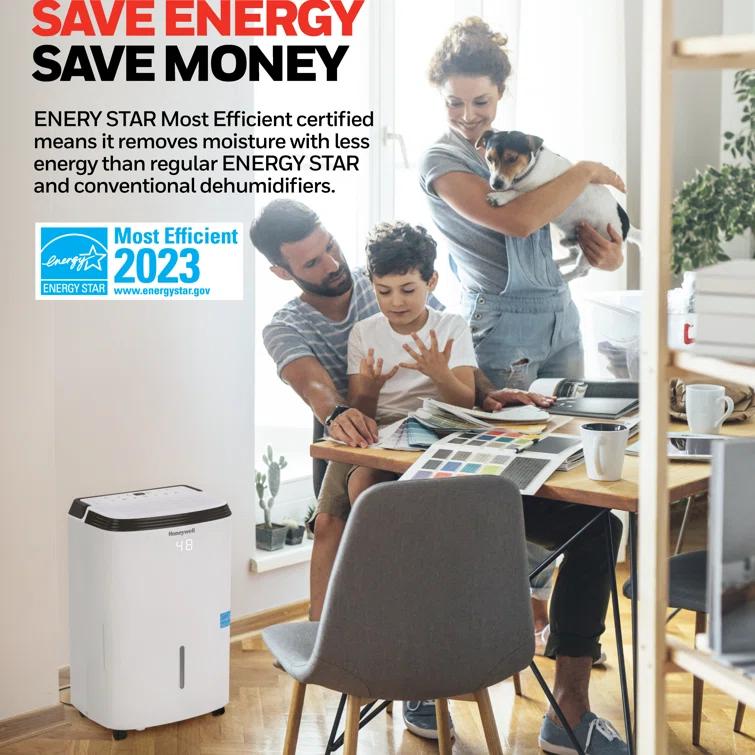 Honeywell Honeywell 50 Pints Per Day Dehumidifier With Built-in Pump for Rooms Up to 4000 Sq Ft