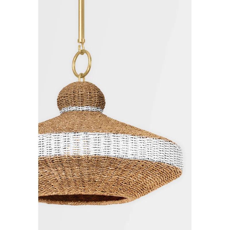 Hudson Valley Lighting Bethel 1 - Light Golden/Natural Shaded Pendant