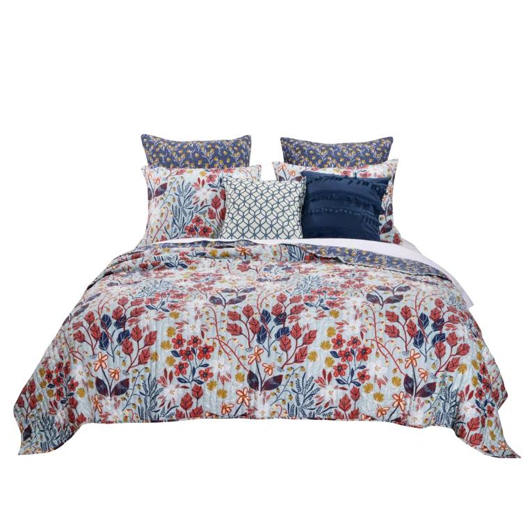 Barefoot Bungalow Koepp Perry Modern Bontanical Reversible Quilt Set