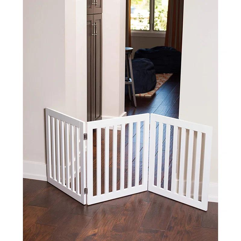 BirdRock Home Wood Free Standing Pet Gate