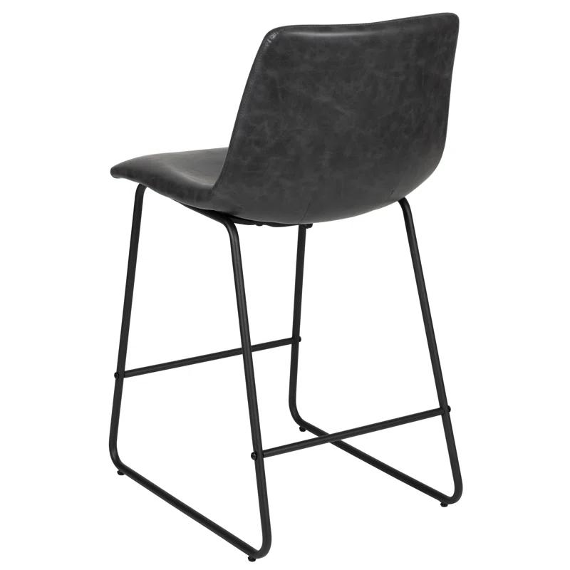 Flash Furniture Ringel Upholstered Counter Stool with Metal Frame