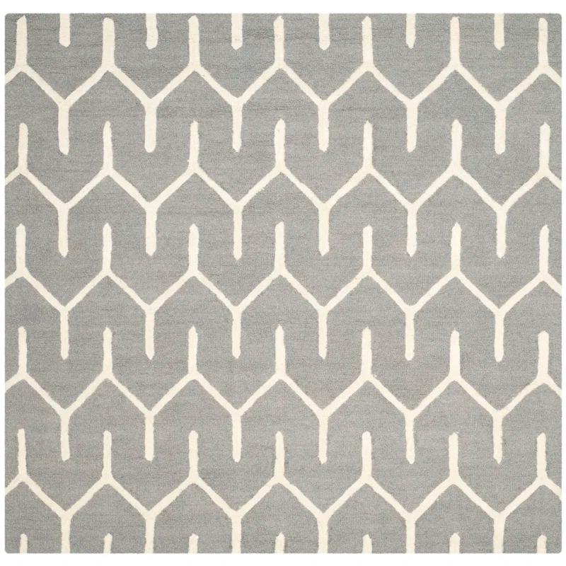 George Oliver Deedgra Hand Tufted Wool Geometric Rug