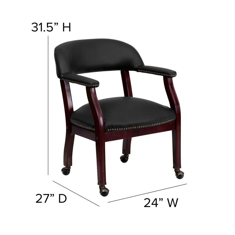 Flash Furniture Paulson Conference Chair with Accent Nail Trim and Casters