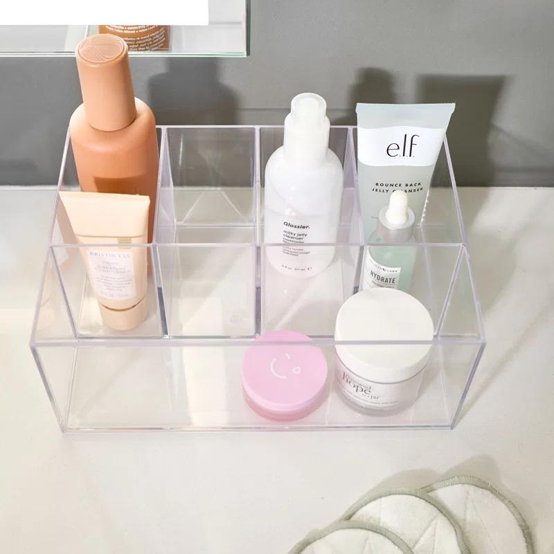iDesign 5 Compartment Plastic Bathroom Storage Organizer, the Clarity Collection, Clear