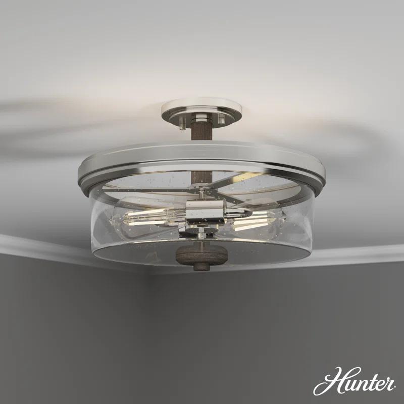 Hunter Fan River Mill 2 Light 15" Semi Flush Mount