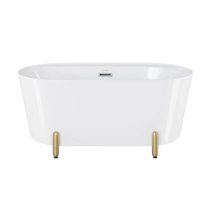 Swiss Madison Monaco 59" Freestanding Bathtub With Matte Black Stand SM-FB1002BG
