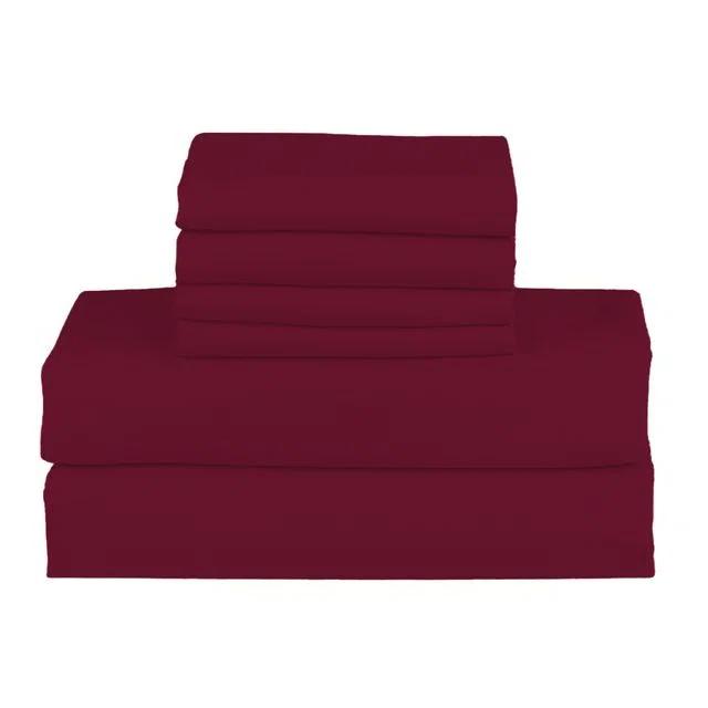 NY Textile Haus Hotel Luxurious Bamboo Blend 6-Piece Bed Sheet Set 2000 Series - 45 Colors