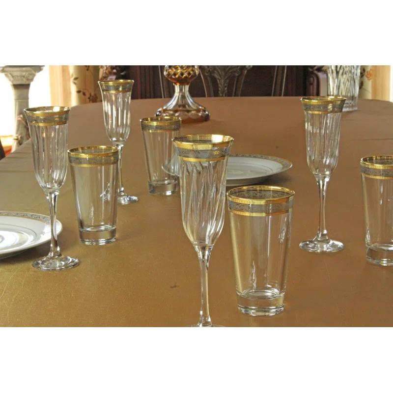 Lorren Home Trends Melania 9oz. Flute Set (Set of 6)