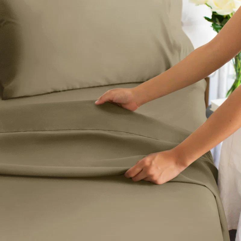 CGK Linens 4 Piece Sheet Set Premium Cooling, Soft & Wrinkle Free Sheet Set