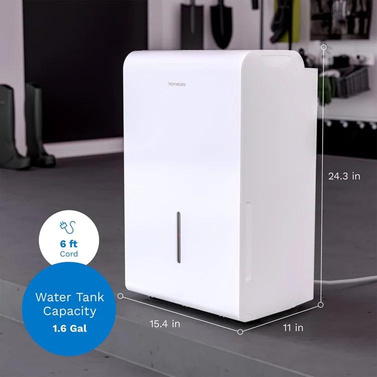 hOmeLabs hOmeLabs 3,000 Sq. Ft Energy Star Dehumidifier for Large Rooms and Basements