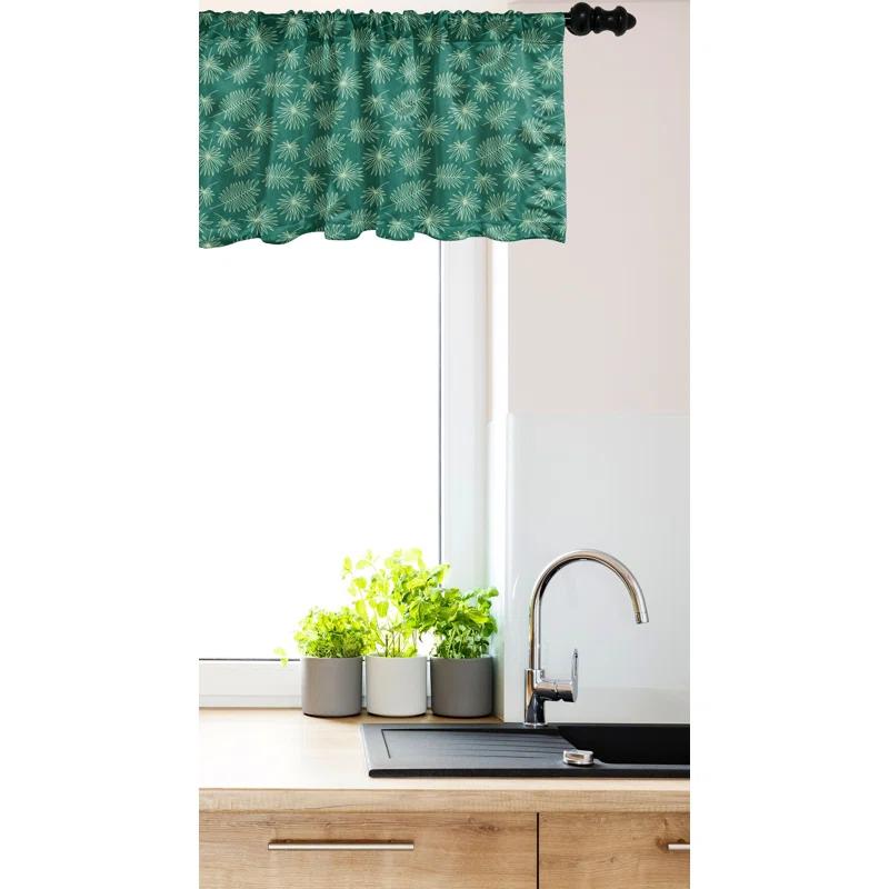 Ambesonne Floral Valance Pack of 2 Palm Tree Tropical Leaves 97138