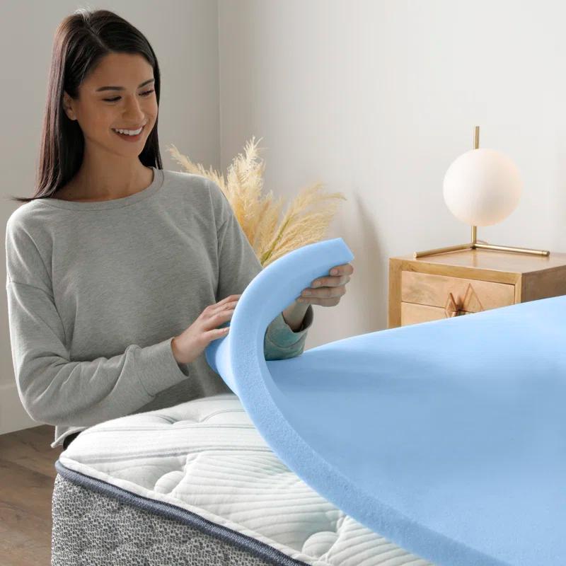 Serta Serta Comfort Cool Memory Foam Mattress Topper, 1.5 Inch