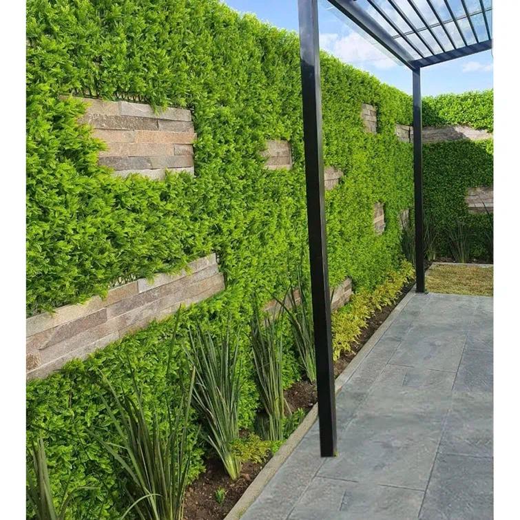 GreenSmart Dekor Artificial Leaf Fern Decorative Fence Panel (Set of 4)