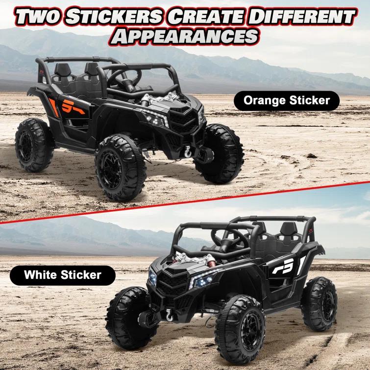 Anrli 24V 4WD Kids Electric UTV w/ Remote Control, Large Seat & 3 Speeds (Ages 3-8)