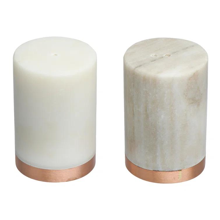 Creative Co-Op Marble Salt and Pepper Shaker Set & Reviews | Joss & Main