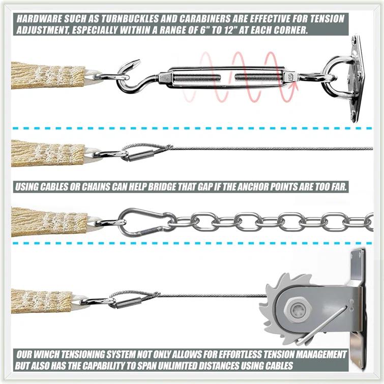 Amgo Amgo Rectangle Sun Shade Sail 200 GSM, 95% UV Blockage