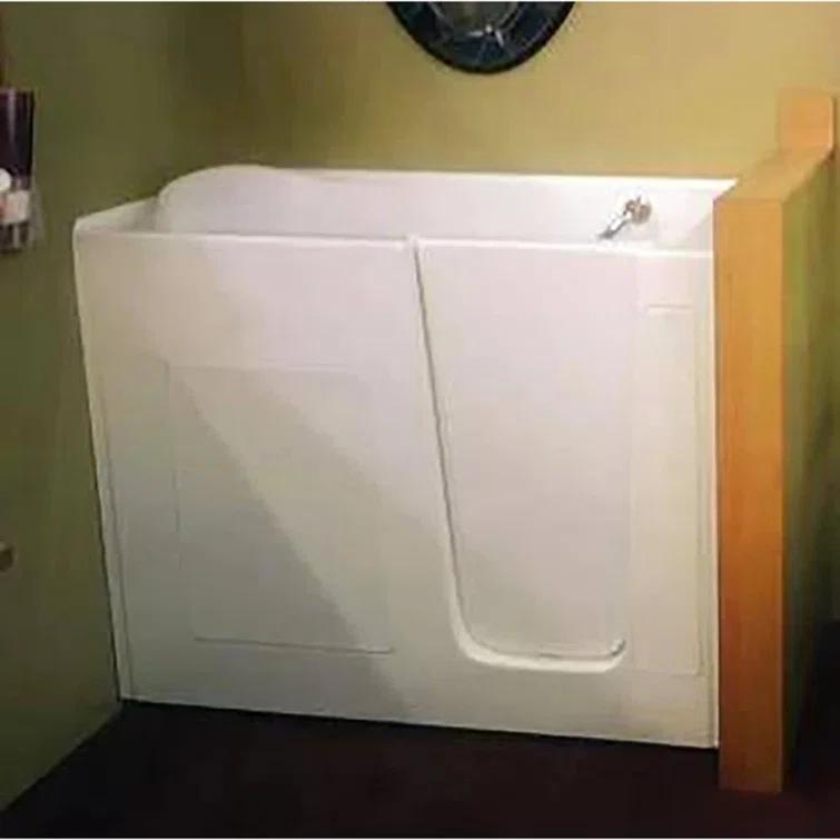 Lifestyle 5230 Walk-In Tub Life Style 52" x 30" Walk in Whirlpool Acrylic Bathtub with Integrated Seat