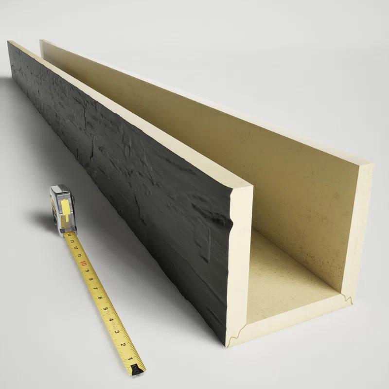 Ekena Millwork Hand Hewn Timberthane Faux Wood 3-Sided Ceiling Beam (U-beam)