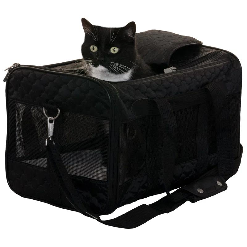 Sherpa Original Deluxe Travel Pet Carrier, Airline Approved & Guaranteed On Board - Black Lattice