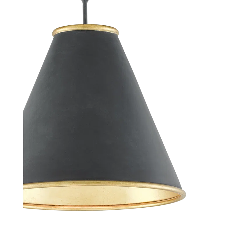 Adkins Pendant - Brass and Black / 16"Dia