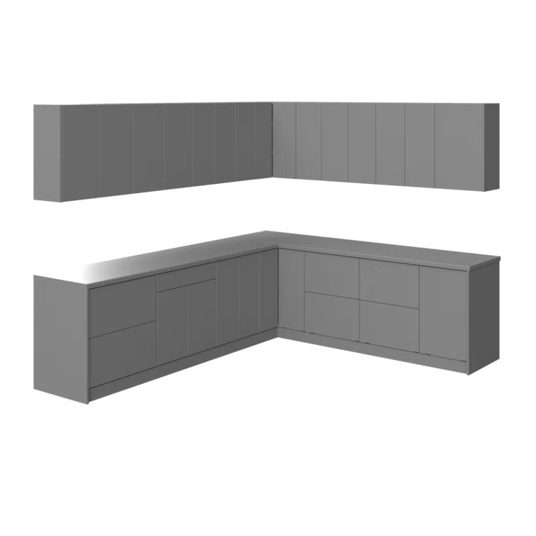 WALLKITCHENS 102'' W x 96'' H Medium Density Fiberboard (MDF) Ready-to-Assemble