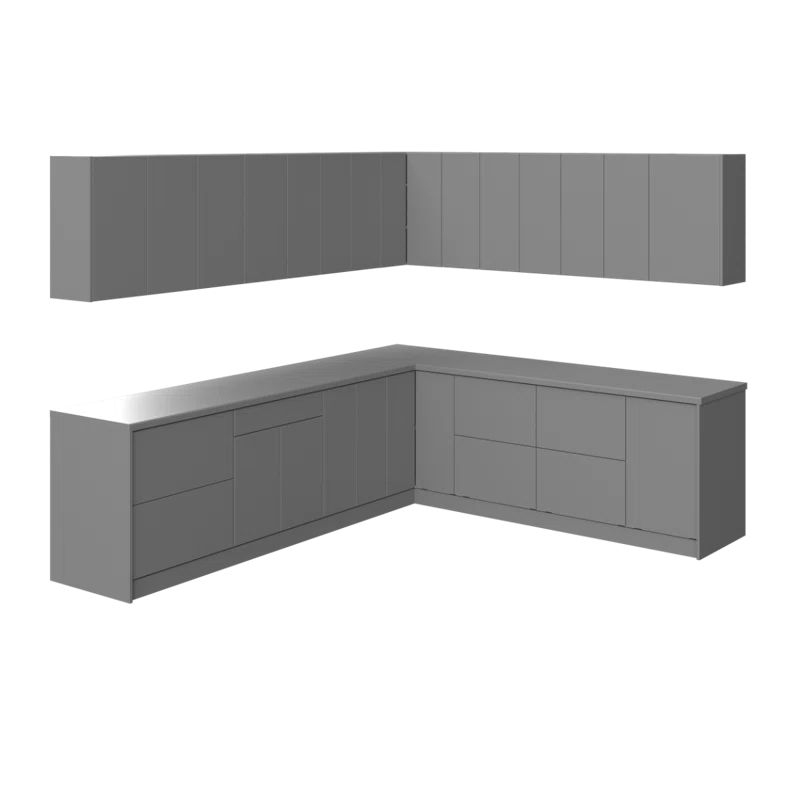 WALLKITCHENS 102'' W x 96'' H Medium Density Fiberboard (MDF) Ready-to-Assemble