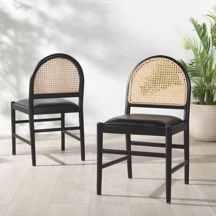 Ottavia Rattan And Leather Dining Chair (Set of 2)