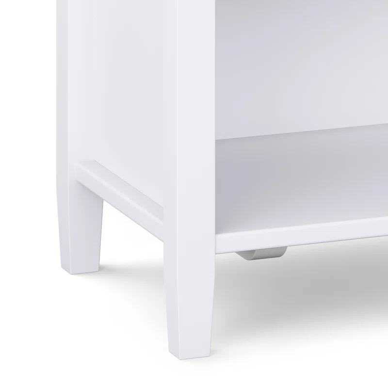 Simpli Home Warm Shaker 24"W Solid Wood Bedside Table with Two Drawers
