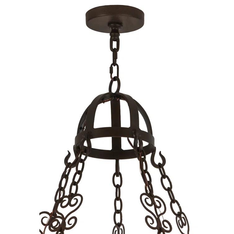 Toscano 48" Bronze Two-Tier Candle Chandelier