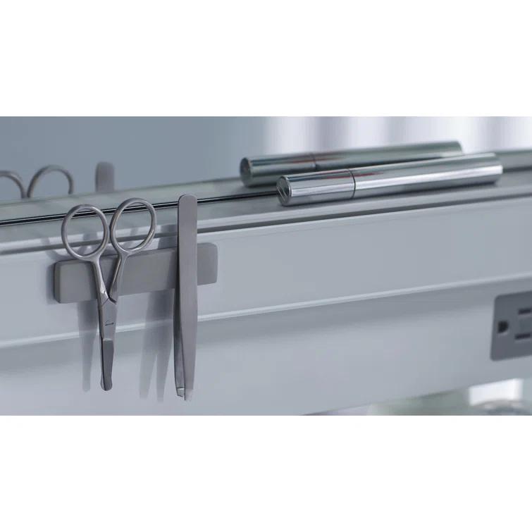 Robern AiO Recessed Frameless Medicine Cabinet with 6 Adjustable Shelves and LED Lighting