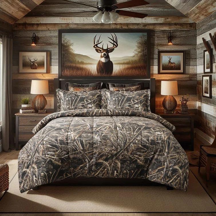 Realtree Realtree Max-5 Camo Comforter Set, Premium Polycotton Fabric, Camouflage Bed Set, Super Soft Forest Bedding Set Hunting & Outdoor, Machine Washable
