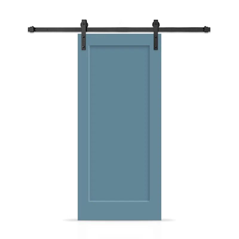 Calhome 1 Panel Shaker Composite Modern Interior Sliding Barn Door with Hardware Kit