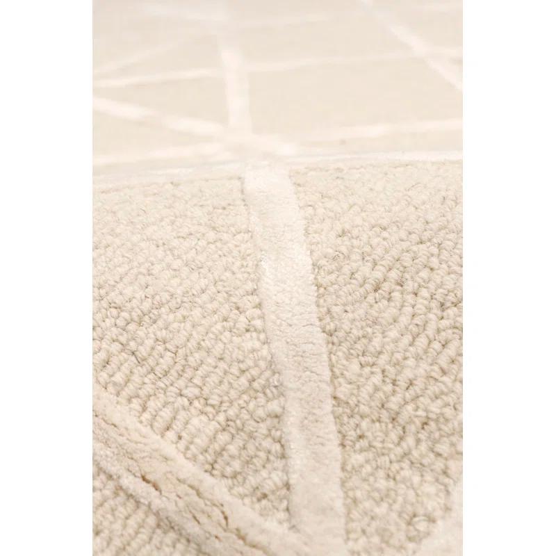 Hand Tufted Viscose Geometric Rug