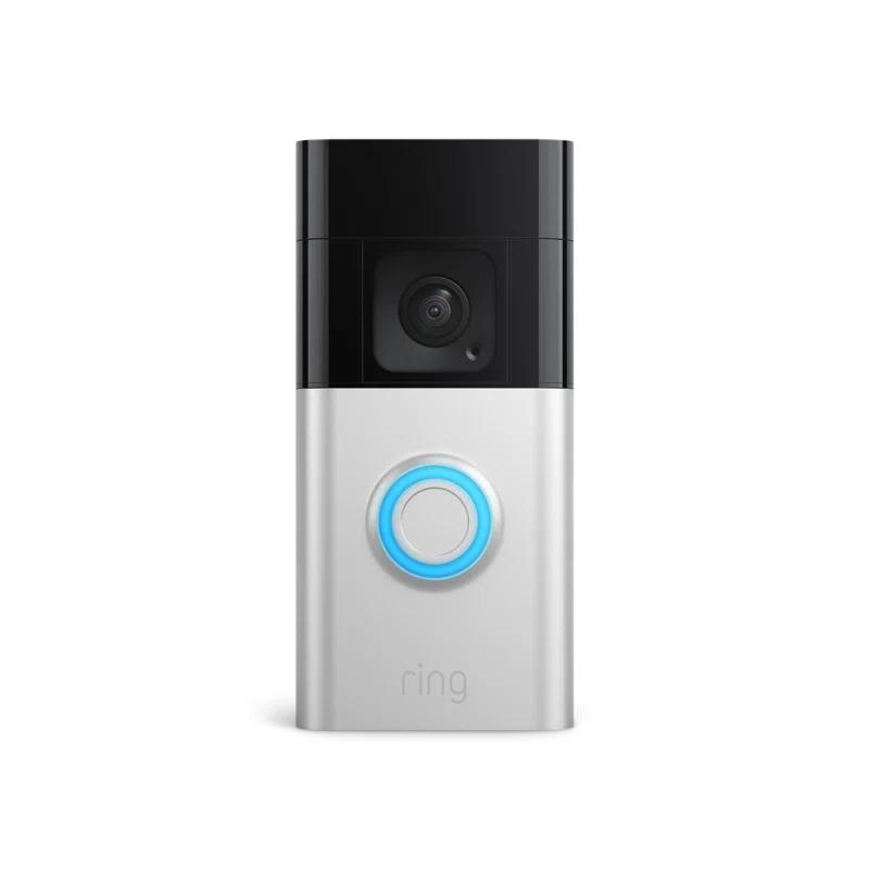 Ring Satin Nickel Wireless Push Button Doorbell