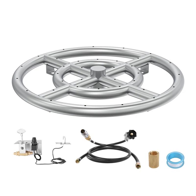 VEVOR 12'' Round Stainless Steel Fire Pit Accessory