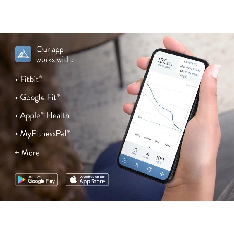 Greater Goods Weight Gurus Digital Body Fat Scale With Large Backlit Lcd And Smartphone Tracking (silver)