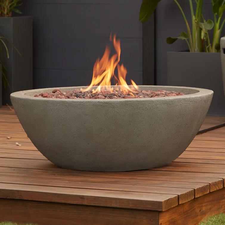 Fernanda Fire Bowl - Gray / Round
