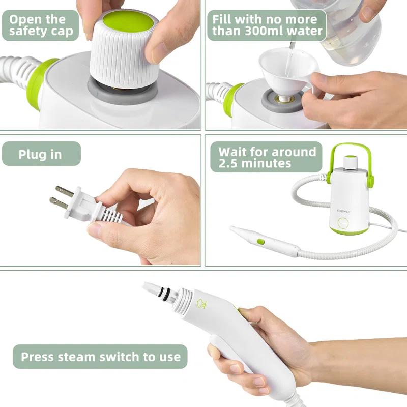 Costway ES10095US-LS Costway Bagless Steam Cleaner & Steam Mop